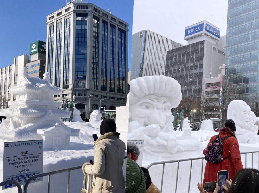 Lễ hội Tuyết Sapporo thu hút hàng triệu du khách từ khắp nơi trên thế giới đến chiêm ngưỡng những tác phẩm điêu khắc bằng tuyết và băng tuyệt đẹp