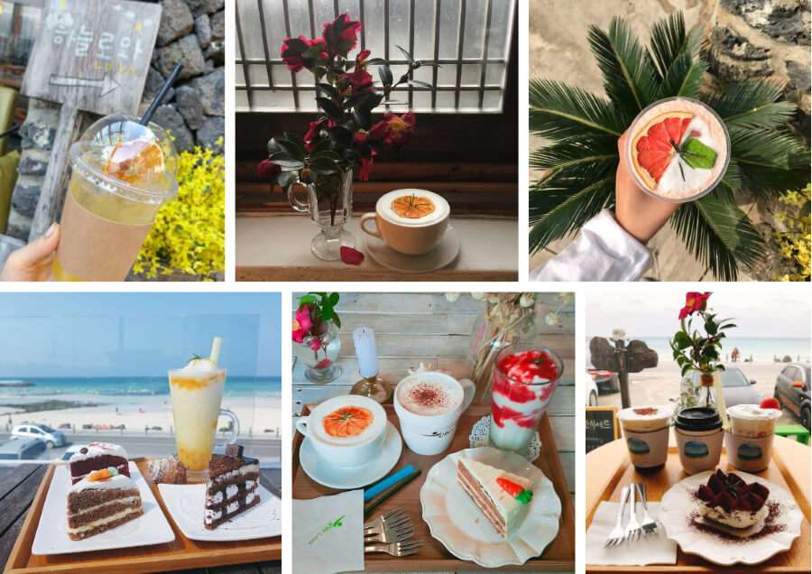 Check-in các quán cafe view biển là một trải nghiệm tuyệt vời để bạn tận hưởng vẻ đẹp lãng mạn của đảo Jeju