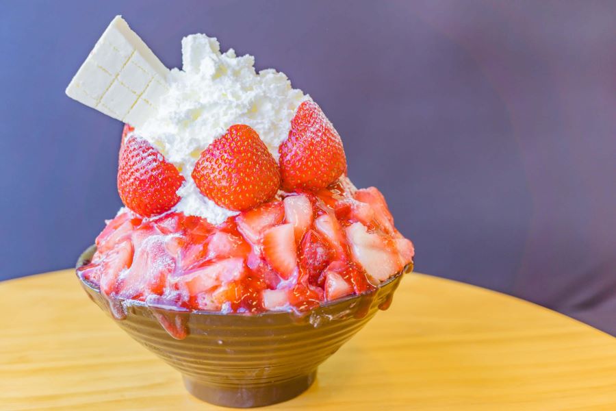 Kem đá bào Bingsu Hàn Quốc với hương vị tuyệt vời vừa ngọt ngào vừa mát lạnh