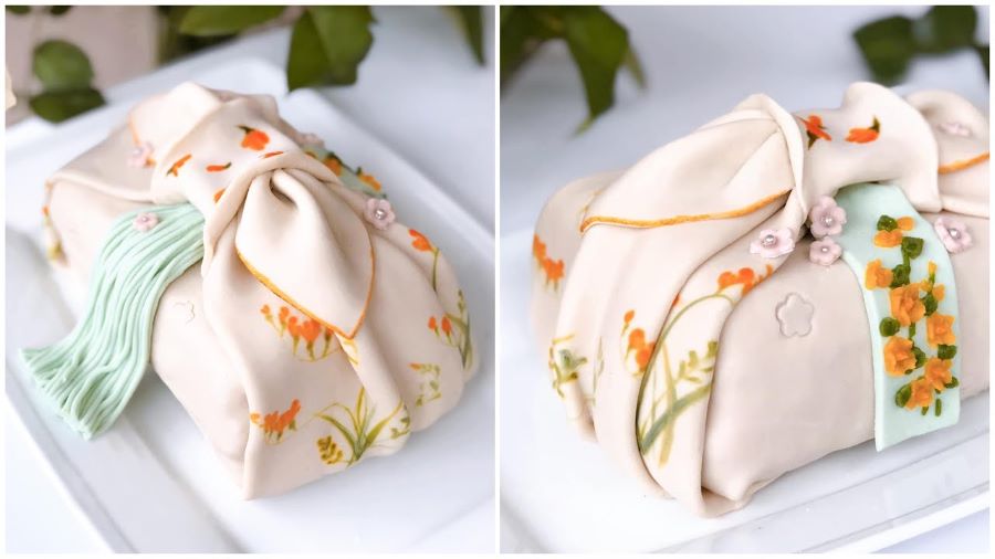 Mảnh vải gói đồ vô cùng xinh xắn