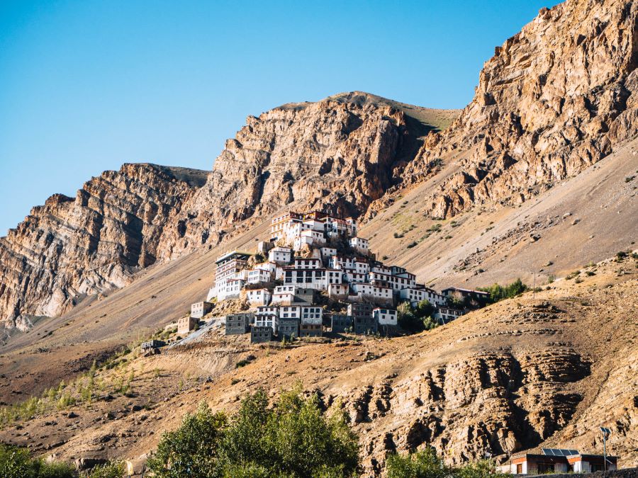 Tu viện Key Monastery nằm ở thung lũng Spiti là trung tâm Phật giáo Tây Tạng quan trọng