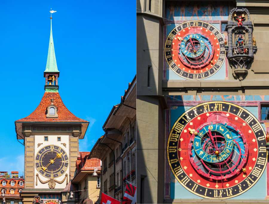 Cận cảnh chi tiết của Tháp Đồng hồ Zytglogge