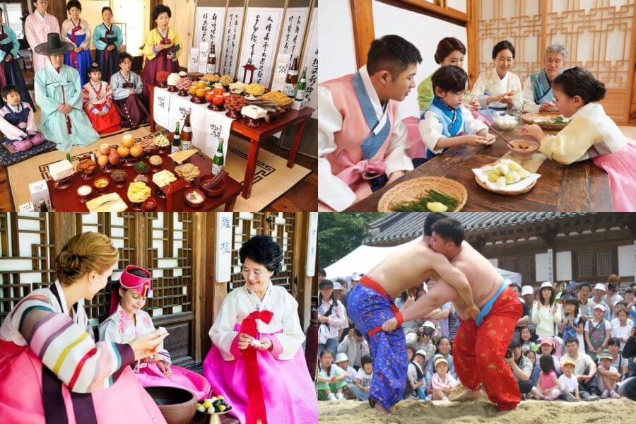 Những chiếc áo Hanbok rực rỡ, những mâm cỗ truyền thống và tiếng cười nói rộn rã đều là những hình ảnh đặc trưng tại Hàn Quốc mỗi dịp Tết