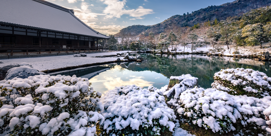 Khi nhắc đến các địa điểm nhất định phải ghé khi đến Kyoto mùa đông thì làm sao có thẻ bỏ qua Đền Tenryuji