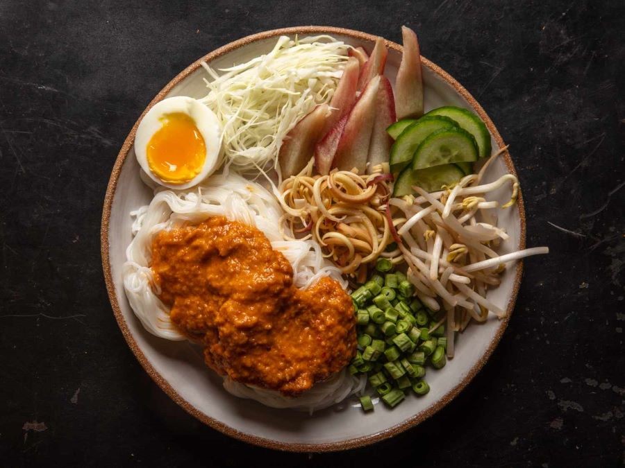 Kanom Jeen hay còn gọi là spaghetti lạnh của người Thái