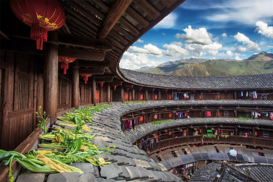 Khám phá lối kiến trúc bên trong của Phúc Kiến Thổ Lâu