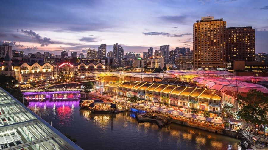 Clarke Quay - Một trong những điểm đến hấp dẫn tại Singapore