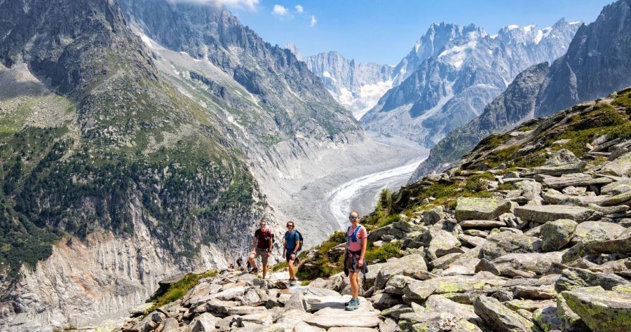 Sông băng ở thị trấn Chamonix - một trong những điểm thu hút du khách nổi tiếng nhất