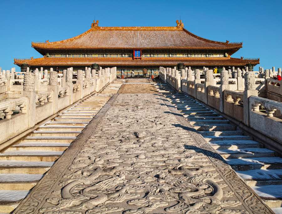 Điện thái Hòa nằm ngay khu vực trung tâm của Tử Cấm Thành