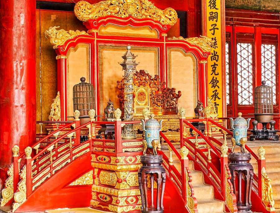 Điện Thái Hòa là nơi đặt ngai vàng của hoàng đế