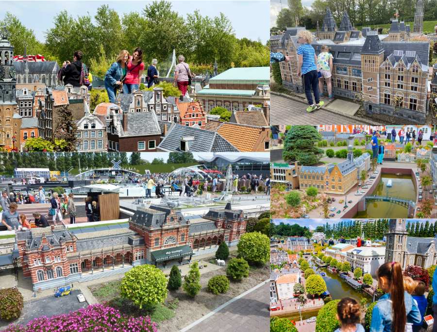 Mọi người hào hứng và cùng nhau khám phá các phiên bản mini đáng yêu tại Madurodam