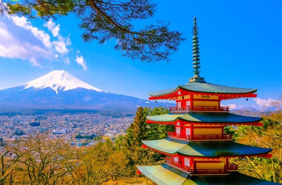 Cảnh đẹp tựa tranh vẽ của Tokyo Nhật Bản