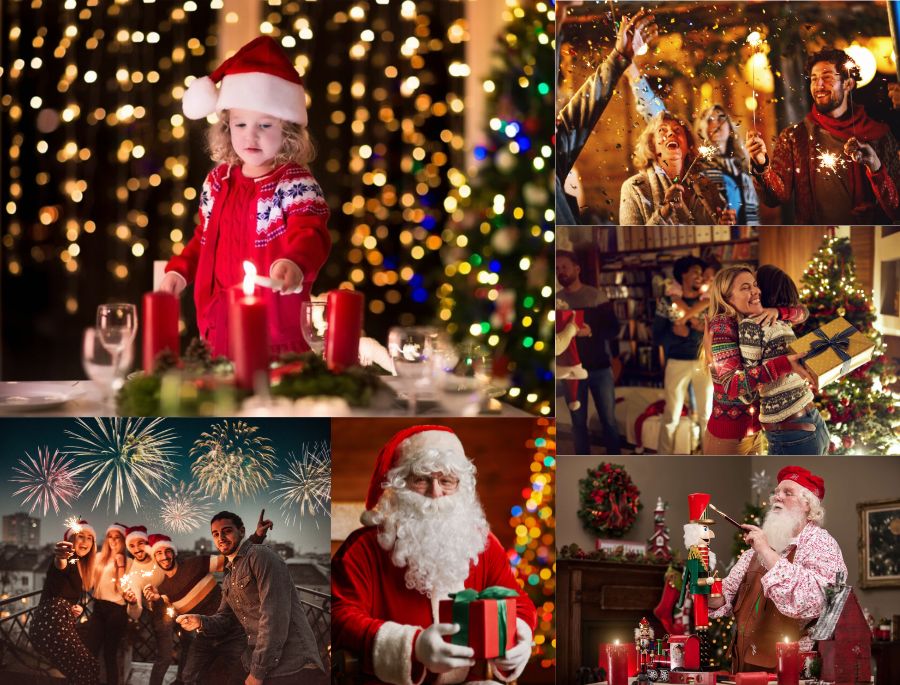 Vào đêm giáng sinh, mọi người thường quây quần bên nhau để cùng ăn uống và tặng những món quà ý nghĩa