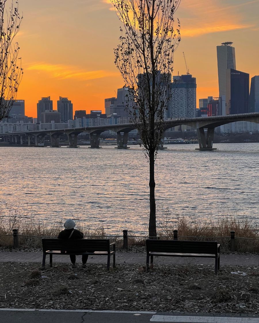 Công viên Yeouido nằm bên bờ sông Hàn thơ mộng, công viên Yeouido như một ốc đảo xanh mát giữa lòng thành phố sôi động