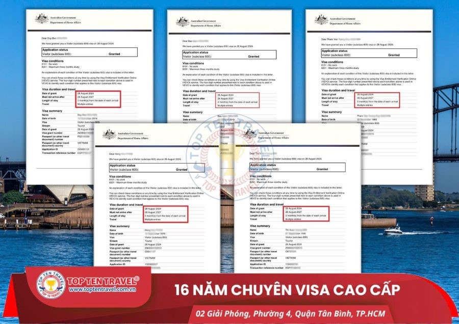 Top Ten Travel là đơn vị có hơn 16 năm kinh nghiệm trong lĩnh vực xin visa Úc