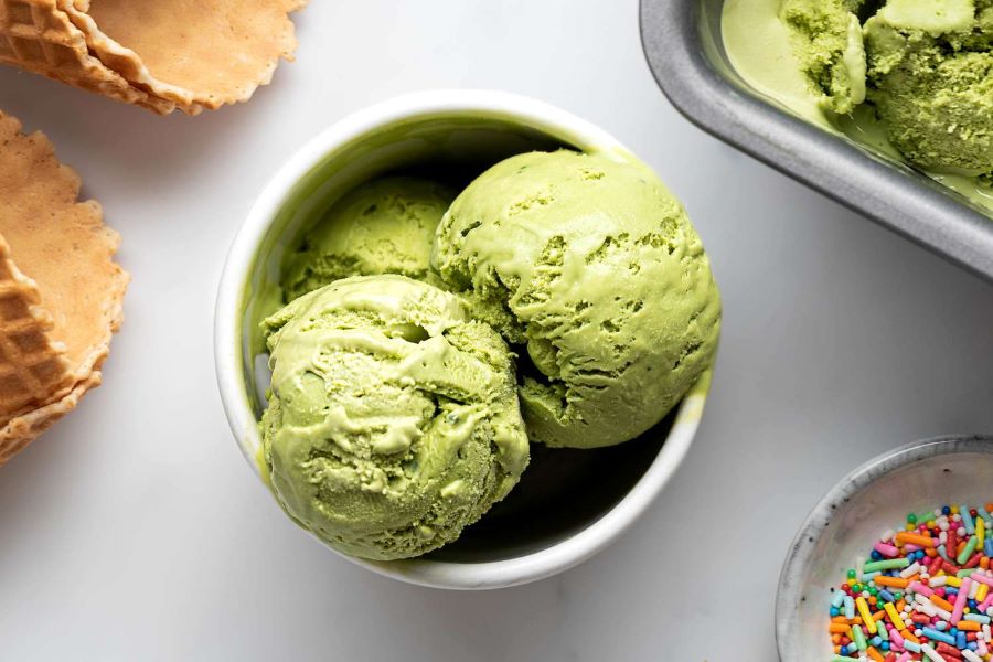 Gelato Matcha - sự kết hợp hoàn hảo giữa bột matcha Nhật Bản và công thức gelato truyền thống của Ý