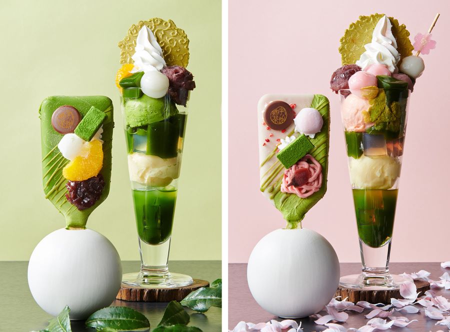 Parfait Matcha với hương vị matcha tinh tế hòa quyện cùng lớp kem mịn màng 