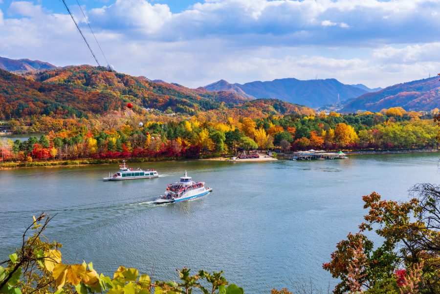 Đảo Nami nhìn từ trên cao