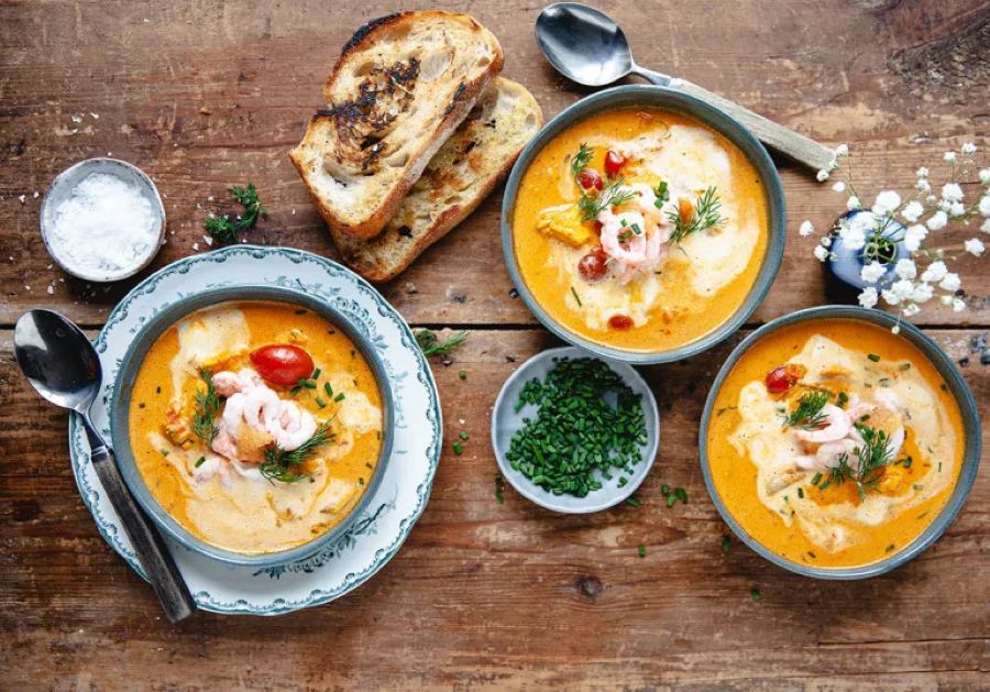 Svenska Fisksoppa với hương vị tuyệt hảo của những miếng cá trong súp kem béo ngậy