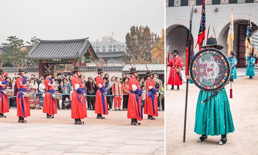 Màn đổi gác tại Cổng Gwanghwamun là một trải nghiệm văn hóa độc đáo mà du khách không nên bỏ lỡ khi đến thăm Seoul