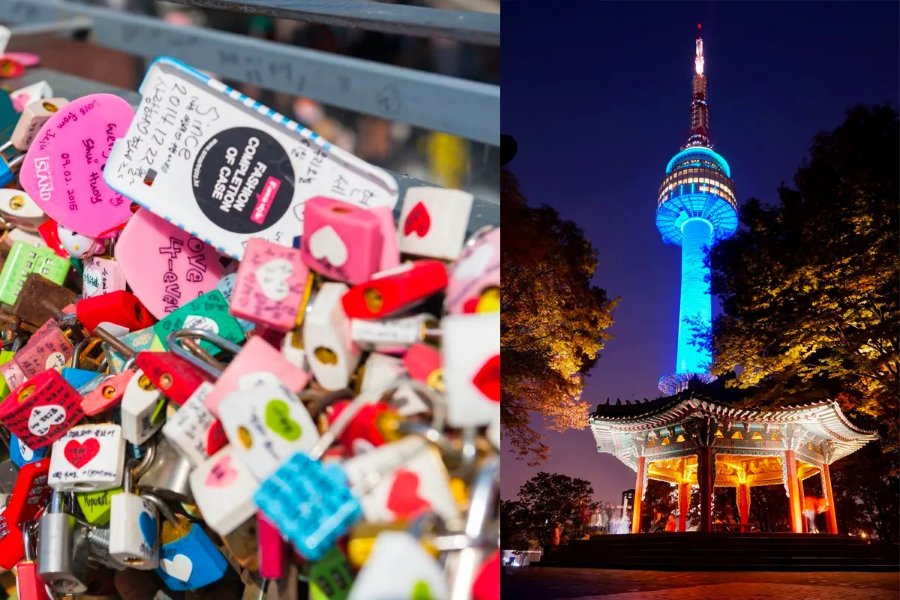 Tháp Namsan Seoul, biểu tượng của Seoul, trở nên lung linh hơn bao giờ hết vào mùa Giáng sinh