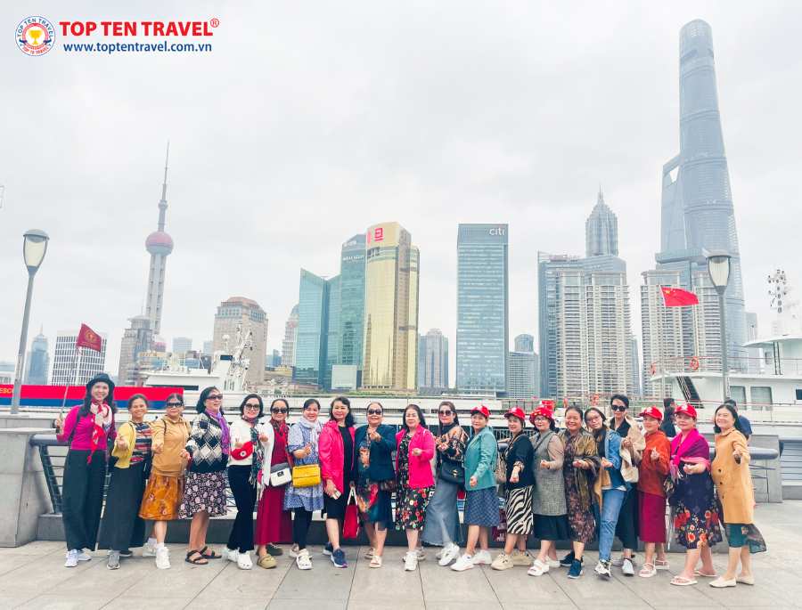 Bến Thượng Hải là một địa điểm yêu thích của khách du lịch Trung Quốc