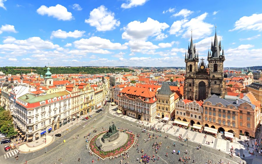 Khu phố cổ Old Town - một trong những khu phố cổ lâu đời nhất ở thủ đô Praha của Cộng hòa Séc