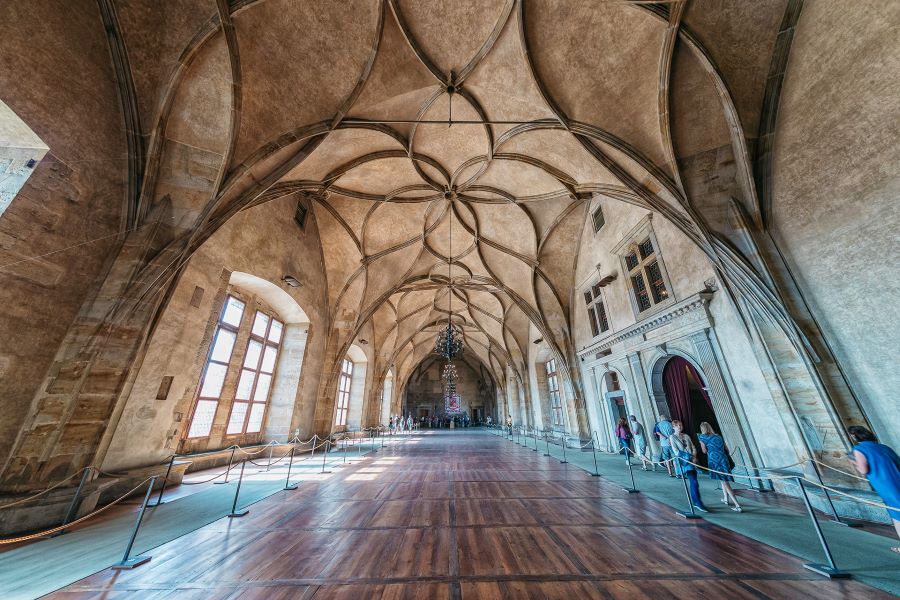 Hội trường Vladislav là một trong những hội trường thuộc loại lớn và đẹp nhất thời Trung Cổ 