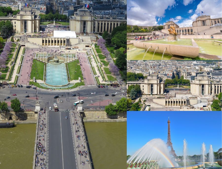 Quảng trường Trocadero nằm ở khu vực phía tây thành phố Paris
