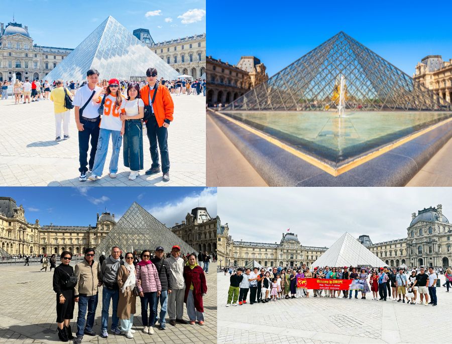 Bảo tàng Louvre là một trong những điểm đến hấp dẫn trong hành trình tour châu âu
