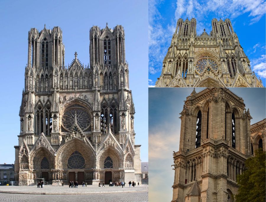 Nhà thờ lớn Notre-Dame de Reims là một trong những biểu tượng kiến trúc Gothic nổi tiếng nhất của Pháp