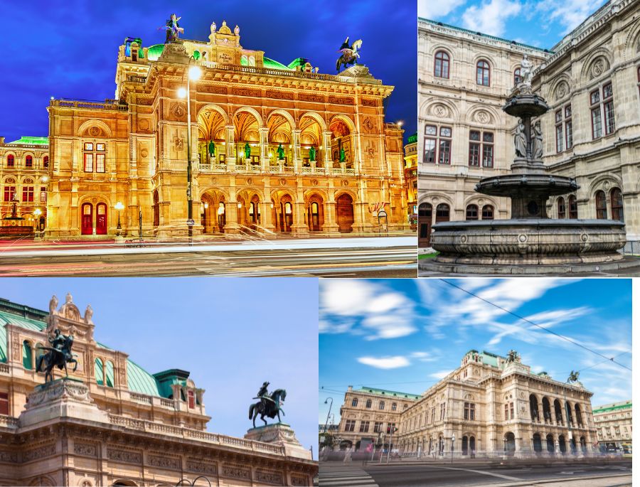 Nhà hát Vienna State Opera được thiết kế theo kiến trúc Tân Phục Hưng tráng lệ