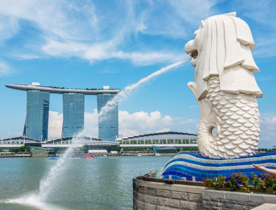 Bức tượng Merlion - Biểu tượng nổi bật của công viên