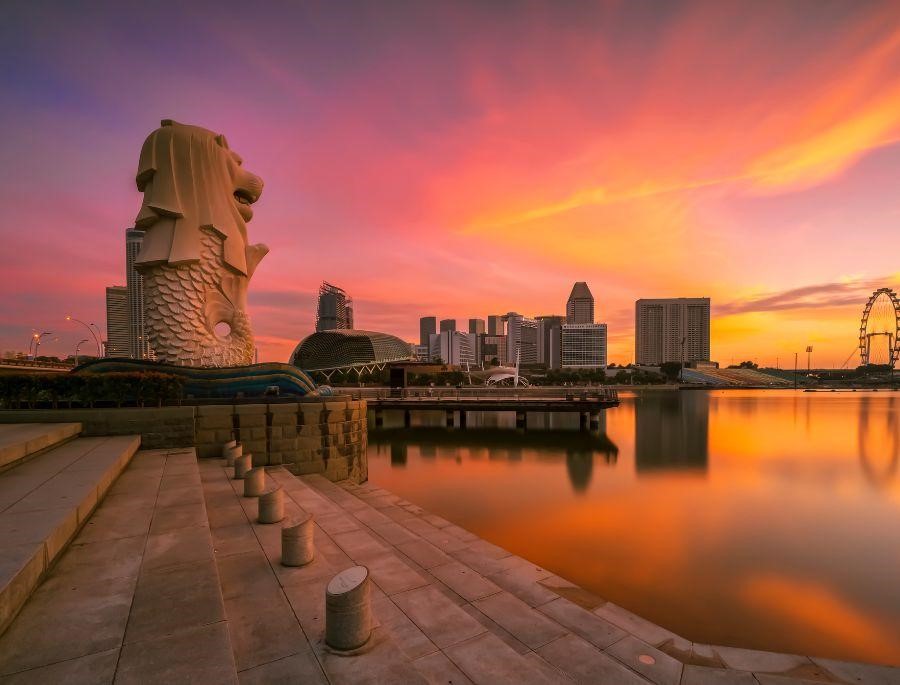 Khung cảnh công viên mỗi khi hoàng hôn buông xuống