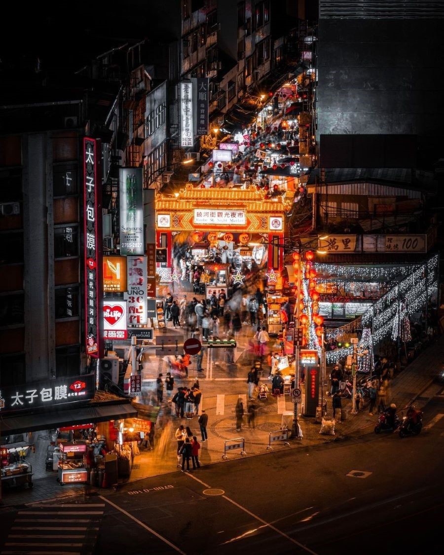 Khu chợ đêm sầm uất tại Đài Loan