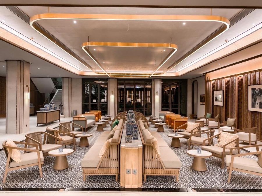 Sảnh chờ rộng rãi và siêu đẹp tại khách sạn