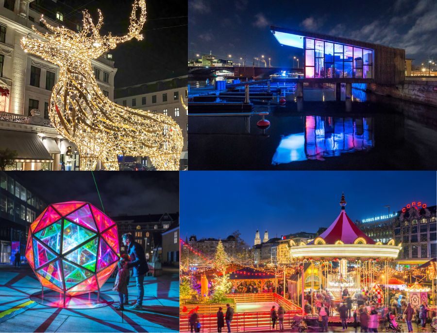 Mọi ngóc ngách của thành phố đều được tô điểm bằng những chiếc bóng đèn nhiều màu sắc