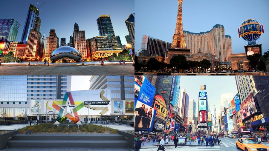 Các khu mua sắm sầm uất tại Mỹ