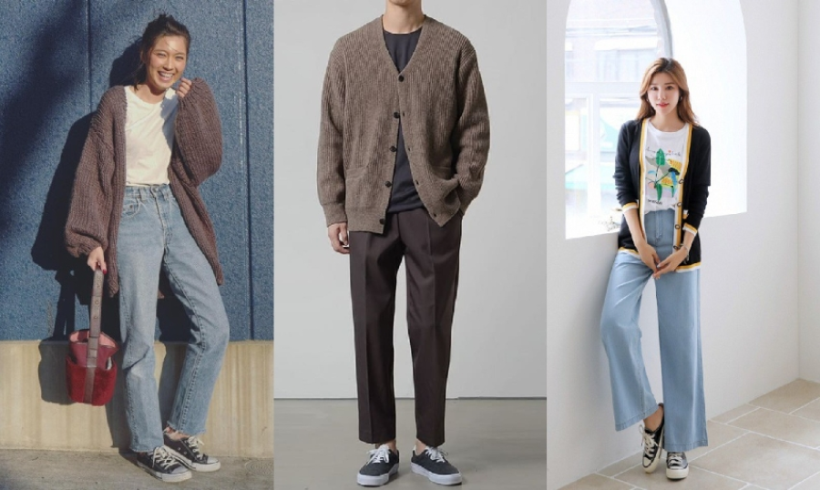 Chiếc áo cardigan và quần dài là một item không thể thiếu trong tủ đồ mùa đông của bất kỳ cô nàng nào