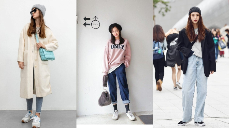 Hãy thử kết hợp áo sweater, quần jeans và mũ len cho mùa đông năm nay nhé!