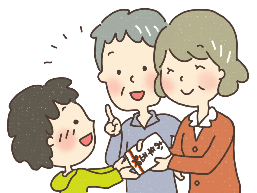 Người lớn thường đặt phong bao lì xì vào hai tay của trẻ nhỏ với một nụ cười tươi tắn và lời chúc mừng năm mới