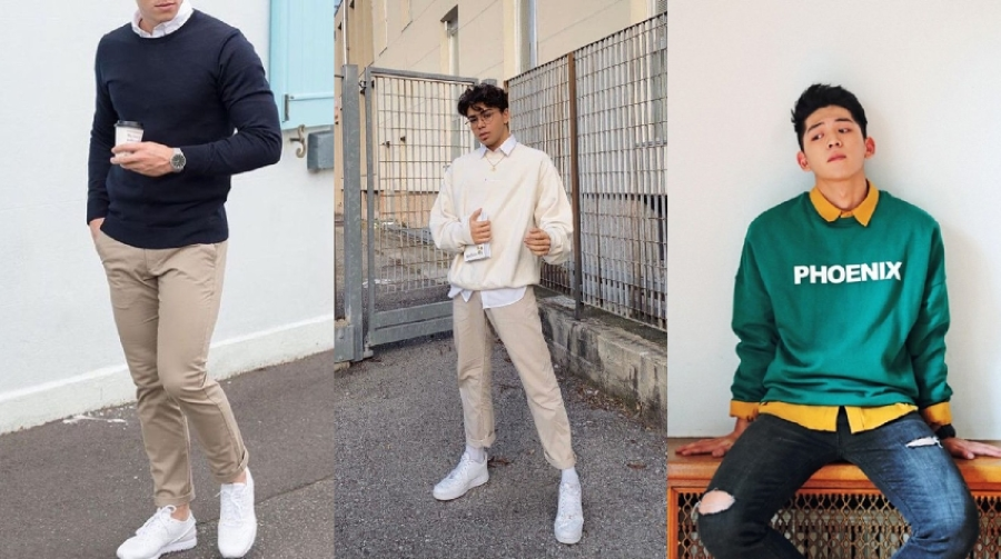 Áo nỉ dài tay và áo sơ mi là những item không thể thiếu cho mùa đông năm nay tại xứ Hàn