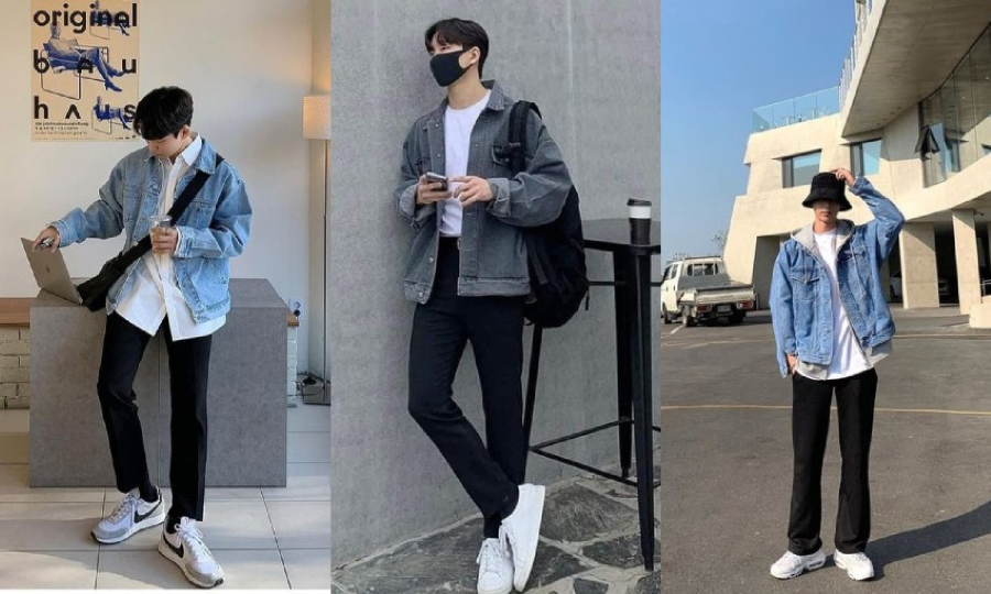 Mix&match của áo khoác + áo dài tay + quần dài chính là sự lựa chọn hoàn hảo