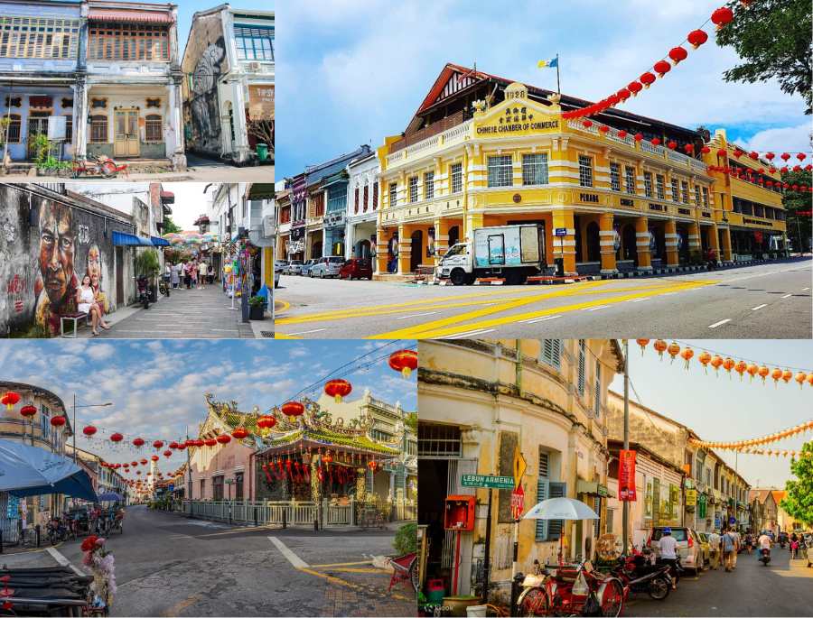 George Town là di sản thế giới khi sở hữu những ngôi nhà cổ kính mang đậm phong cách kiến trúc thuộc đị