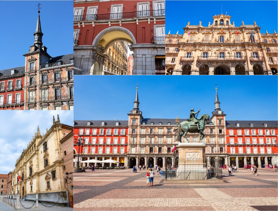 Kiến trúc đặc trưng tại khu vực quảng trường Plaza Mayor