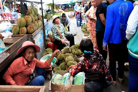 Đặc sản sầu riêng nổi tiếng ở Kampot.