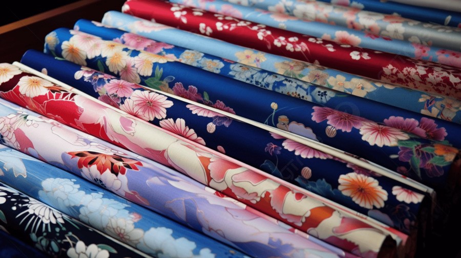 Vải mát và brocade cũng là những lựa chọn được ưa chuộng đối với các trang phục Kimono