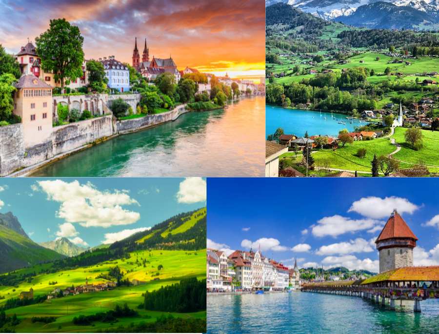 Mùa hè Thụy Sĩ nổi bật với các ánh nắng vàng rực rỡ