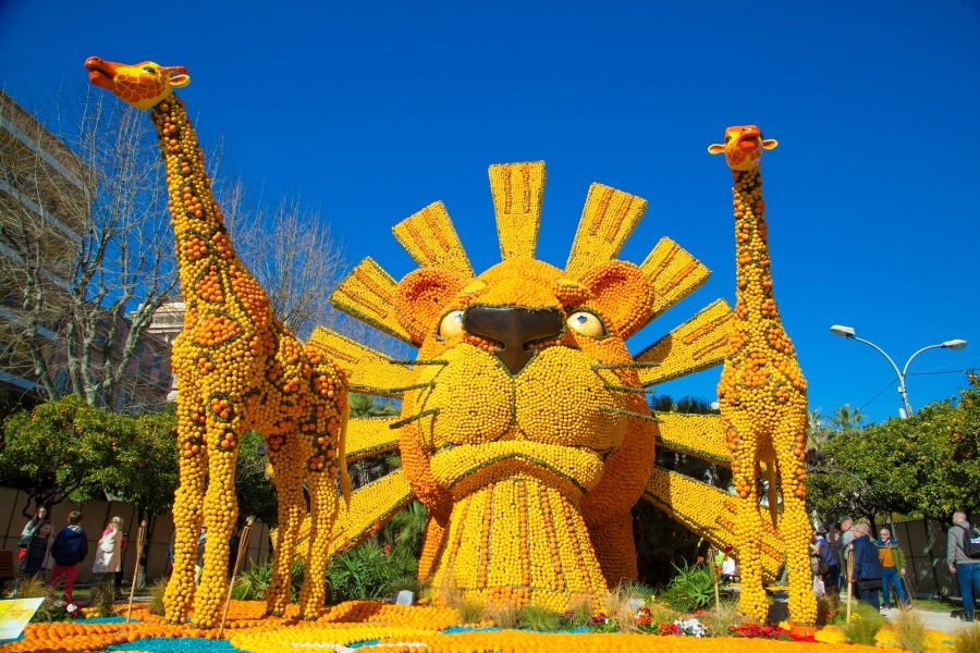 Lễ hội Chanh Menton là một trong những lễ hội nổi tiếng nhất ở Pháp 