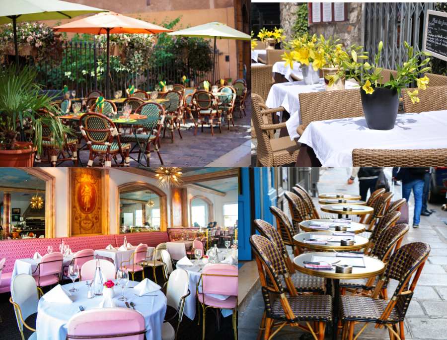 Không gian sang trọng tại các nhà hàng ở Pháp